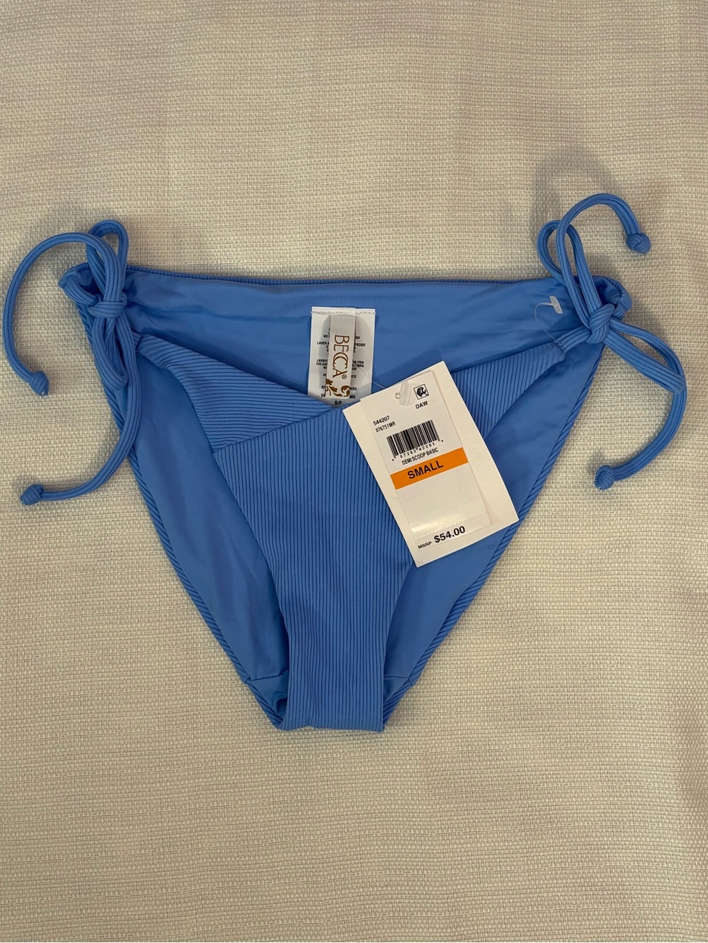 NWT Becca Waist Side Tie Cheekster Bikini Bottom Sz Small -